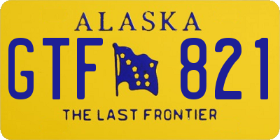 AK license plate GTF821