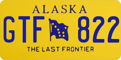 AK license plate GTF822