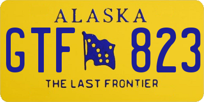 AK license plate GTF823