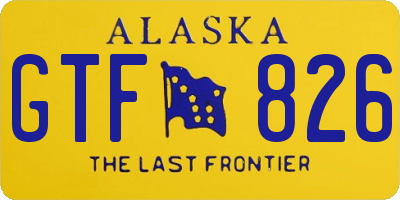 AK license plate GTF826