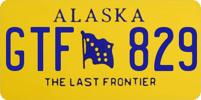 AK license plate GTF829