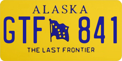 AK license plate GTF841