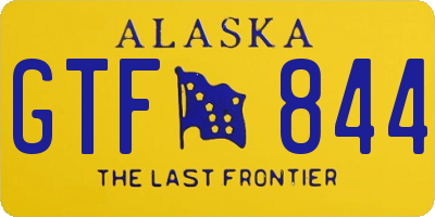 AK license plate GTF844