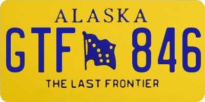 AK license plate GTF846