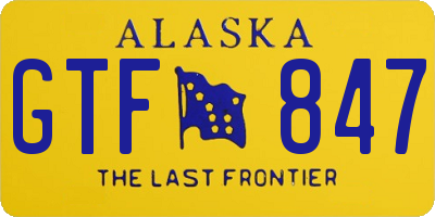 AK license plate GTF847