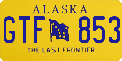 AK license plate GTF853