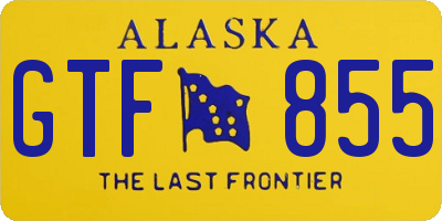 AK license plate GTF855
