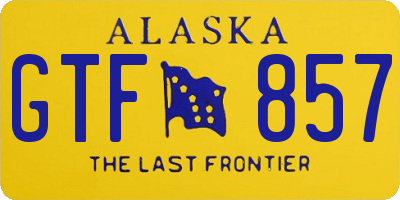 AK license plate GTF857