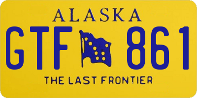 AK license plate GTF861