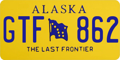 AK license plate GTF862