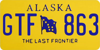 AK license plate GTF863