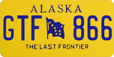 AK license plate GTF866