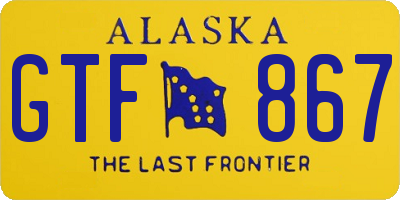 AK license plate GTF867