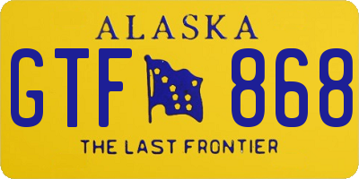 AK license plate GTF868