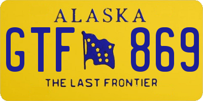 AK license plate GTF869