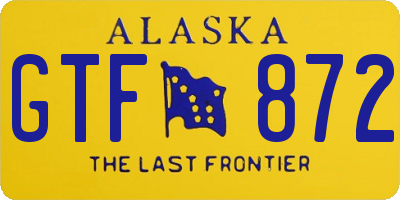 AK license plate GTF872