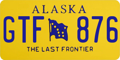 AK license plate GTF876