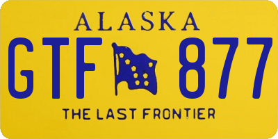 AK license plate GTF877