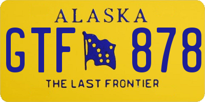 AK license plate GTF878