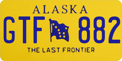 AK license plate GTF882