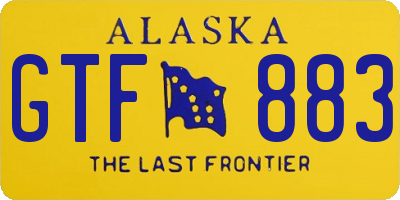 AK license plate GTF883