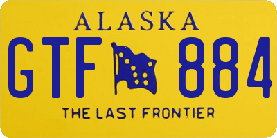 AK license plate GTF884