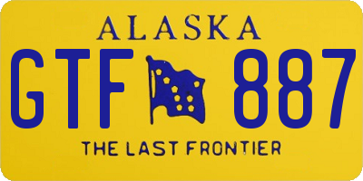 AK license plate GTF887