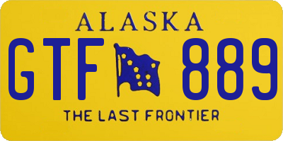 AK license plate GTF889