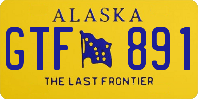 AK license plate GTF891