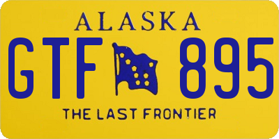 AK license plate GTF895