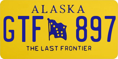 AK license plate GTF897