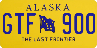 AK license plate GTF900