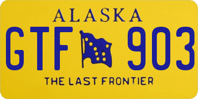 AK license plate GTF903