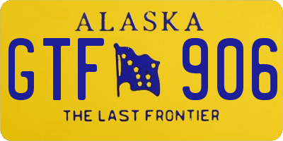 AK license plate GTF906