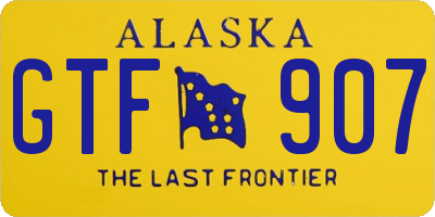 AK license plate GTF907