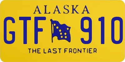 AK license plate GTF910