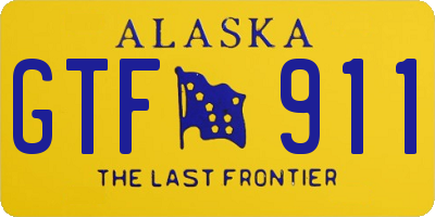 AK license plate GTF911