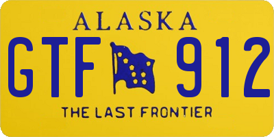 AK license plate GTF912