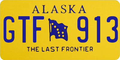 AK license plate GTF913