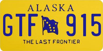 AK license plate GTF915