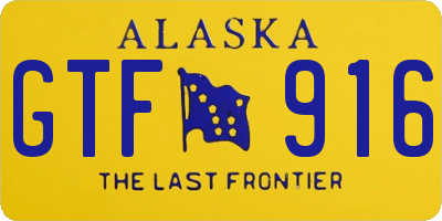 AK license plate GTF916