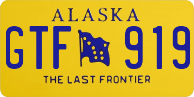 AK license plate GTF919