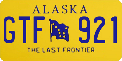 AK license plate GTF921