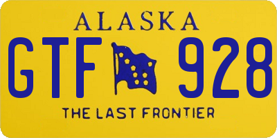 AK license plate GTF928