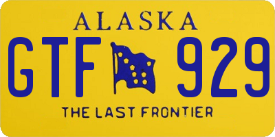 AK license plate GTF929