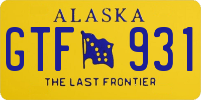 AK license plate GTF931