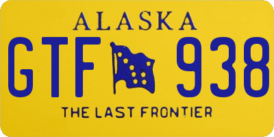 AK license plate GTF938