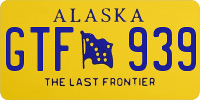 AK license plate GTF939