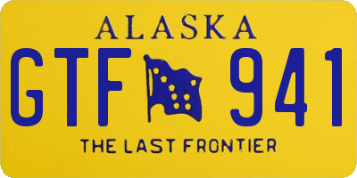 AK license plate GTF941