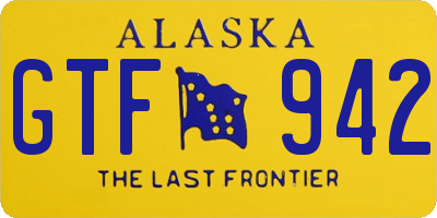 AK license plate GTF942